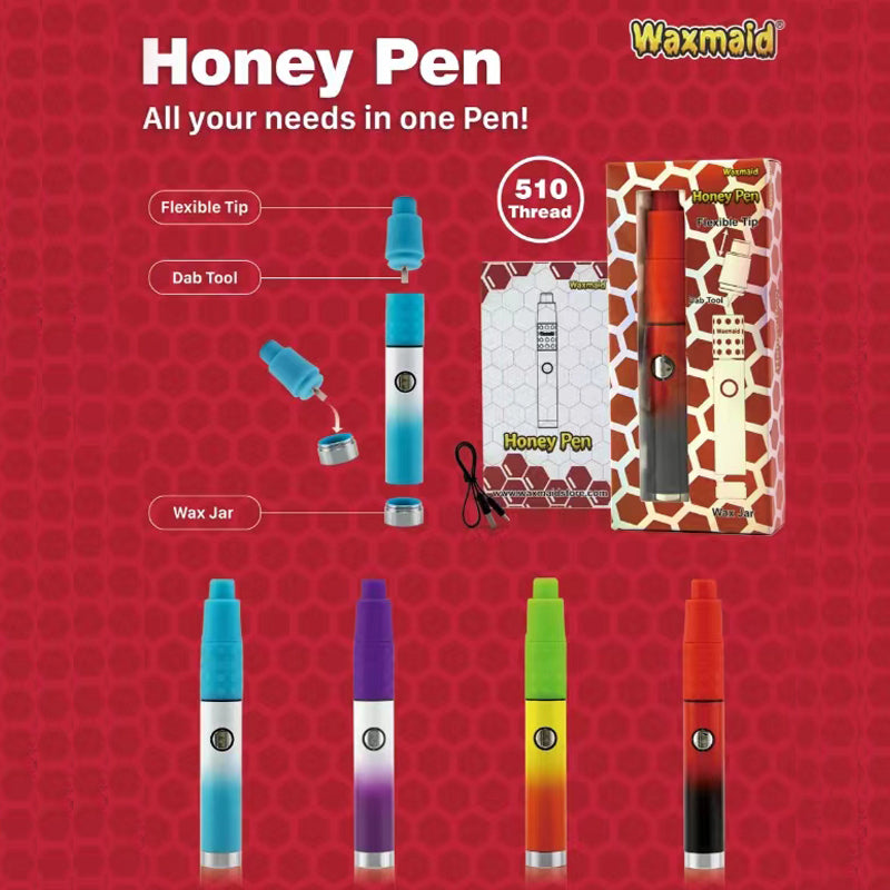 Waxmaid 6” Honey Pen Electric Dab Rig Kit (510 battery)