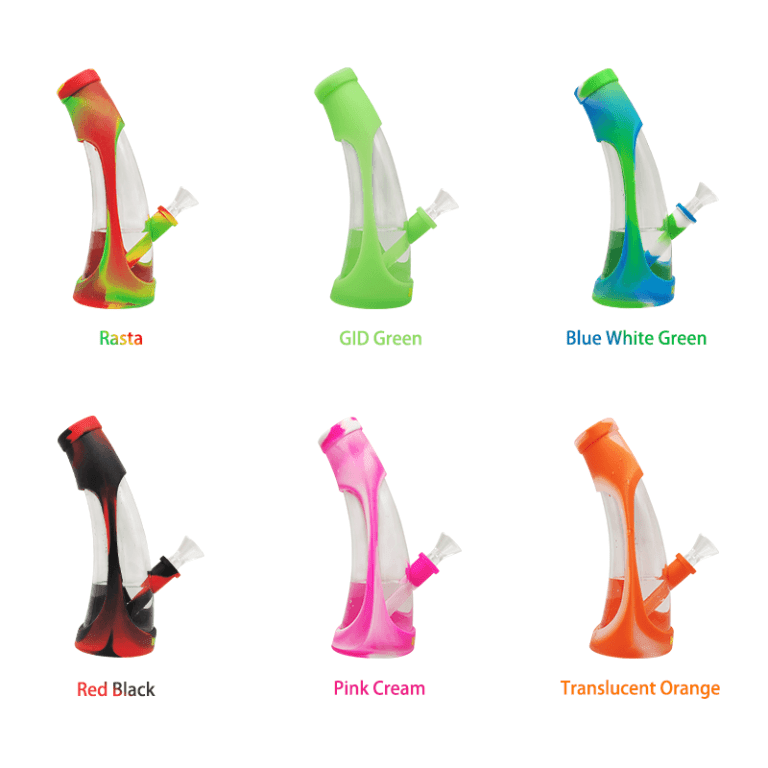 Waxmaid 8.5" Horn Silicone Glass Water Pipe