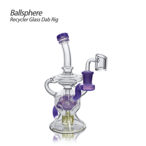 Waxmaid 7.68‘‘ Ballsphere Recycler Glass Dab Rig