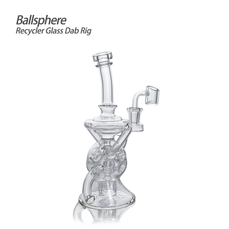 Waxmaid 7.68'' Ballsphere Recycler Glass Dab Rig