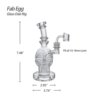 Waxmaid 7.48‘’ Fab Egg Glass Dab Rig