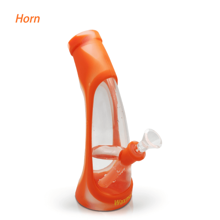 Waxmaid 8.5" Horn Silicone Glass Water Pipe