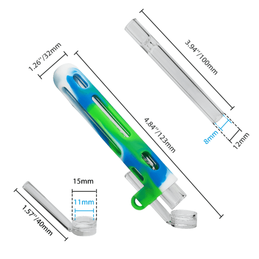 Waxmaid 4.84″ Tick Silicone&Glass One Hitter Pipe