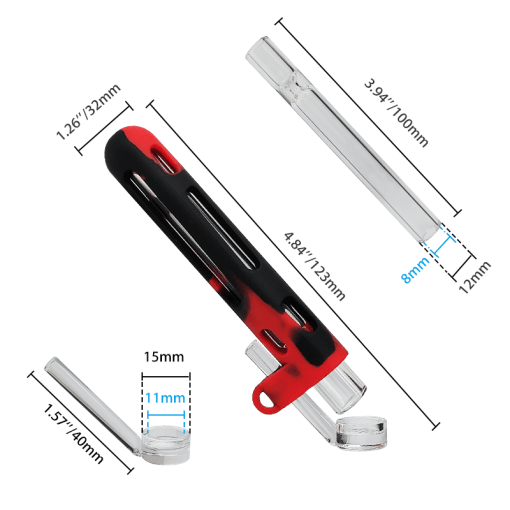 Waxmaid 4.84″ Tick Silicone&Glass One Hitter Pipe