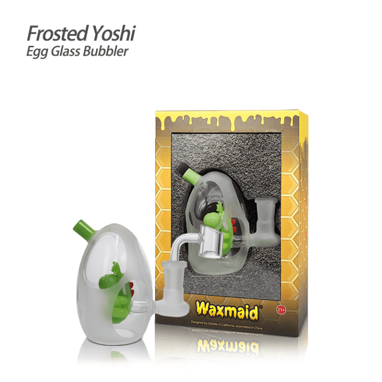 Waxmaid 3.94'' Frosted Yoshi Egg Glass Bubbler