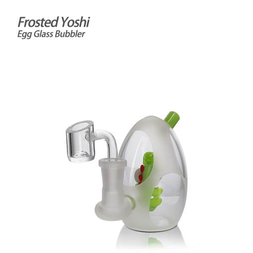 Waxmaid 3.94‘’ Frosted Yoshi Egg Glass Bubbler