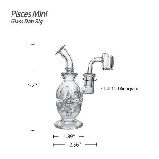 Waxmaid 5.27″ Pisces Mini Glass Dab Rig