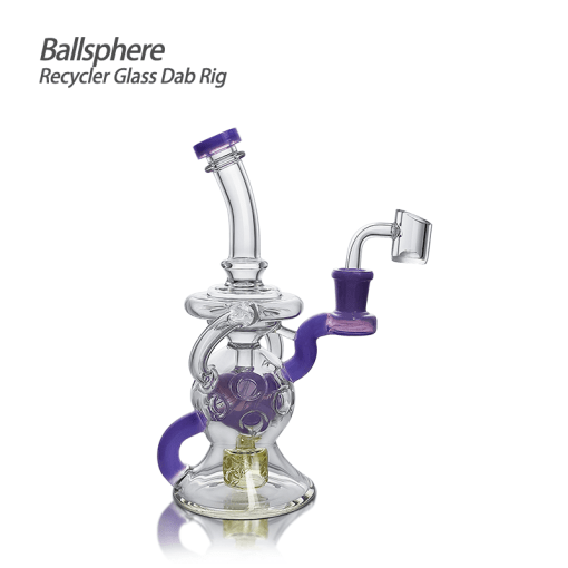 Waxmaid 7.68'' Ballsphere Recycler Glass Dab Rig