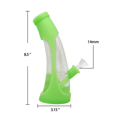 Waxmaid 8.5" Horn Silicone Glass Water Pipe