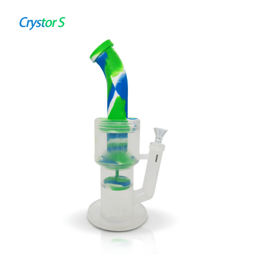 Waxmaid Crystor S Transparent Silicone Glass Water Pipe With Ice Catcher