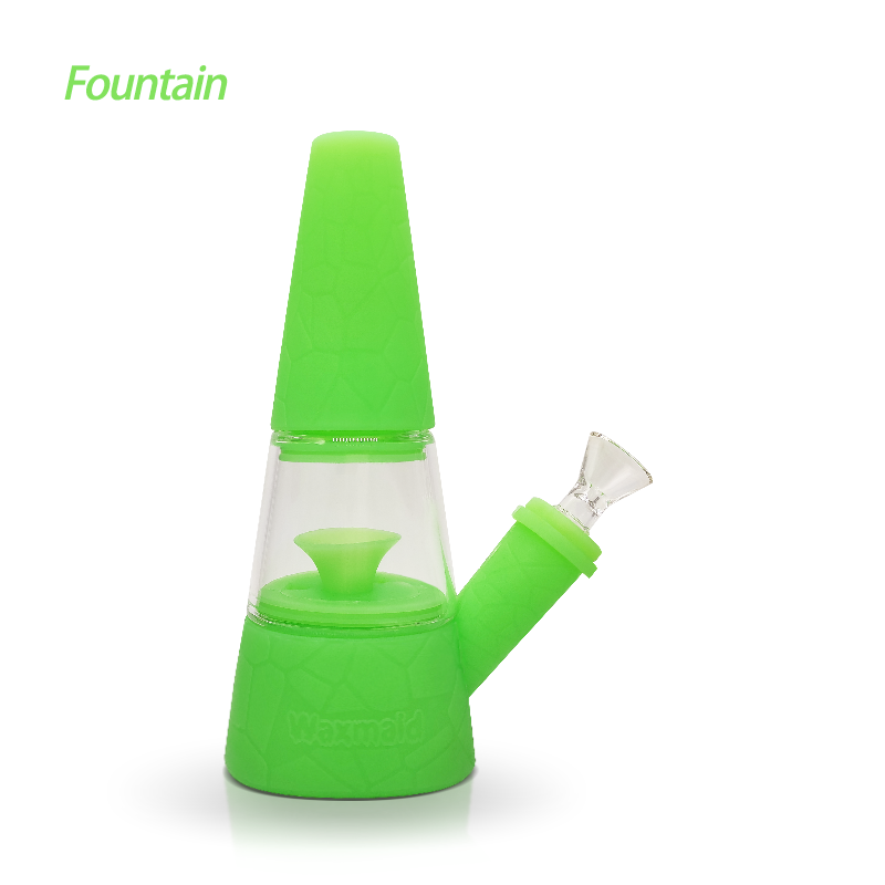 Waxmaid 7.87″ Fountain Silicone Glass Water Pipe