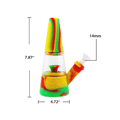 Waxmaid 7.87″ Fountain Silicone Glass Water Pipe