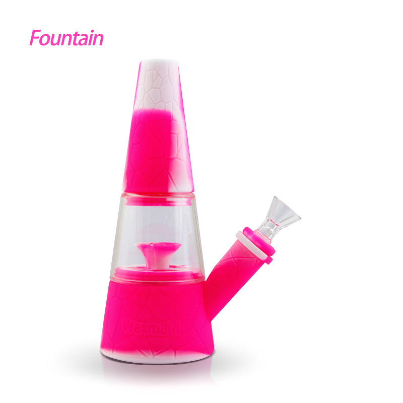 Waxmaid 7.87″ Fountain Silicone Glass Water Pipe