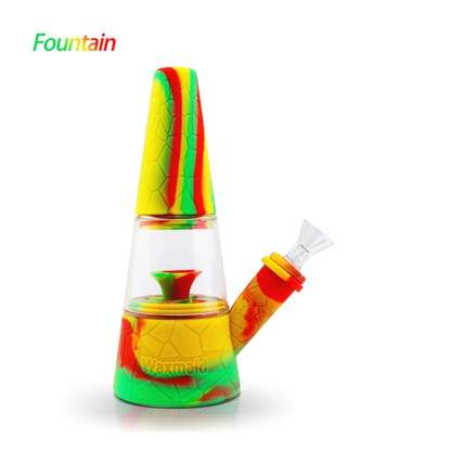 Waxmaid 7.87″ Fountain Silicone Glass Water Pipe