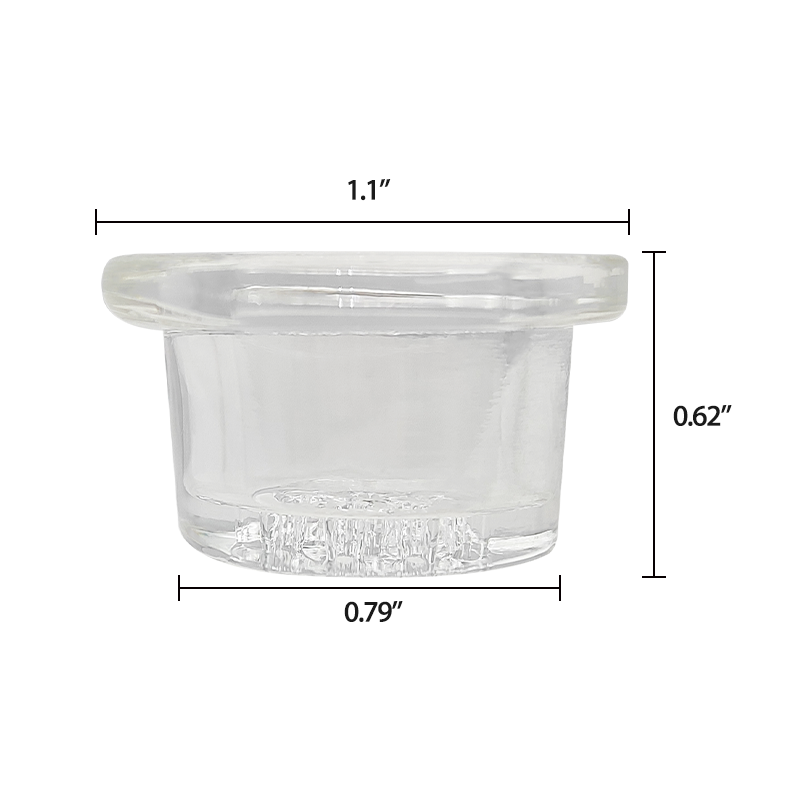 18mm Glass Bowl Replacement for Waxmaid Ice Spoon Pipe, Daimon Pipe, S